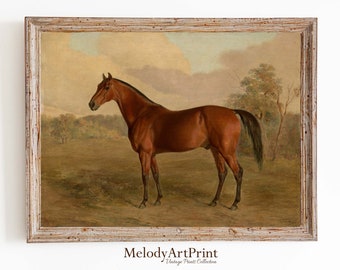 Vintage Pferdebild: Antike Reiterkunst Druck (Digitaler Download)