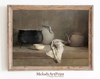 Vintage Kitchen Still Life Print, 19th Century Food Art (Digital Download)