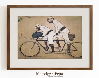 Ramon Casas Vintage Fahrrad Druck: 19th Century Radsport Kunst (Digitaler Download)