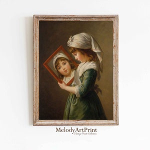 Victorian Girl Portrait, Vintage Little Girl Paiting, Antique Art Print, Printable DIGITAL DOWNLOAD, Antique Painting, Art Poster Print