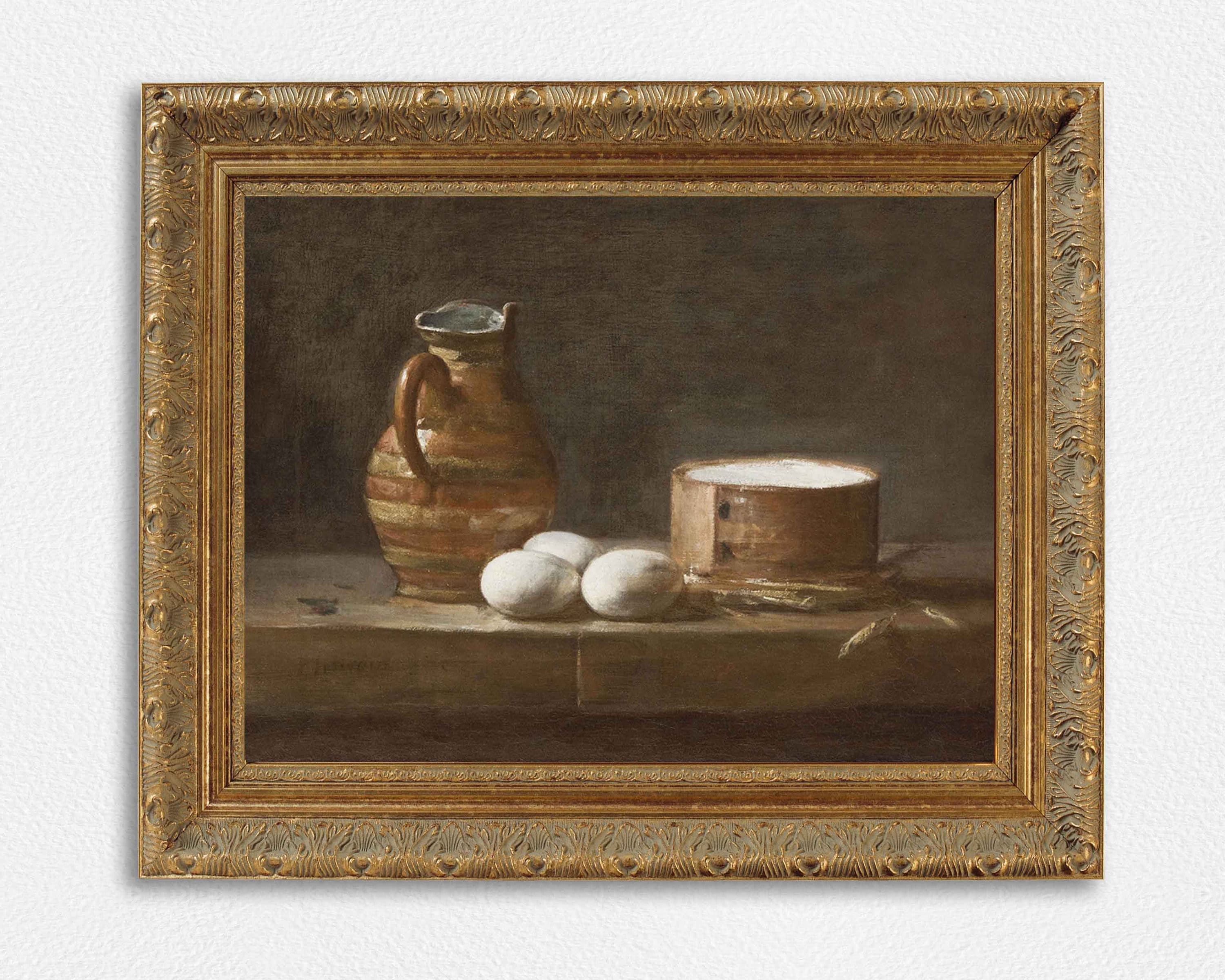 Printable Still Life Wall Art Still Life With Eggs Cheese and - Etsy