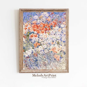 Garden Painting Wall Decor, Summer Vintage Print, The Island Garden Watercolor Wall Art, Printable Art Digital, Antique Painting Art Print