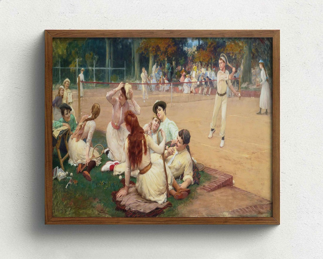 Vintage Tennis Art Print Vintage Painting Sports Poster - Etsy