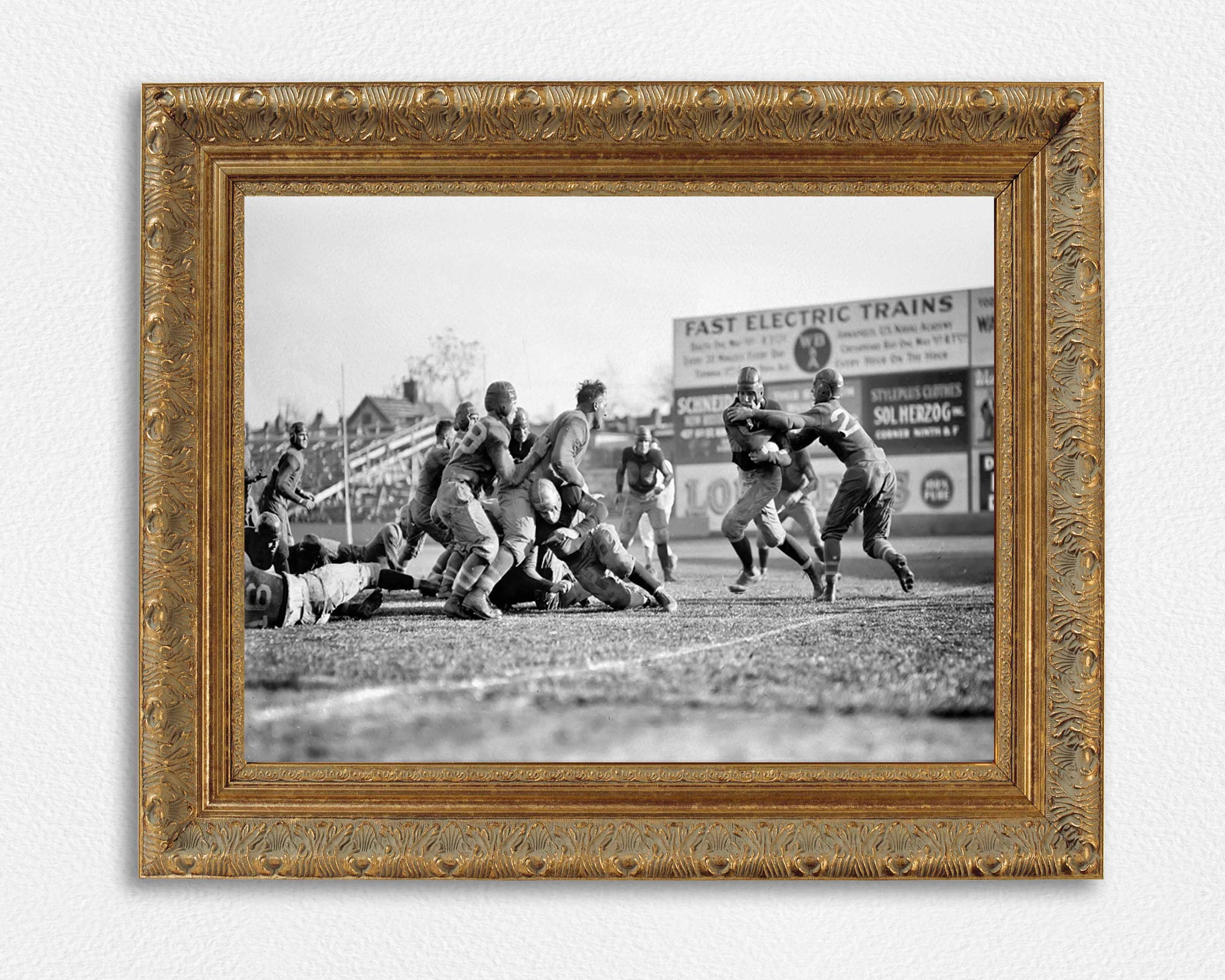 Vintage Football Photo Art Print, Sports Poster (digital Download) - Etsy