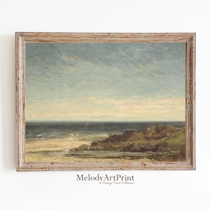 Stampa vintage di dipinti sulla spiaggia, arte murale antica sulla spiaggia, decorazione murale di cottage sulla spiaggia, decorazione murale di case sulla spiaggia, decorazioni costiere, DOWNLOAD DIGITALE