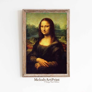 Mona Lisa Digital Downloadable Prints, Mona Lisa Wall Art, Classic Painting, Mona Lisa Poster, Renaissance Painting, Leonardo da Vinci Art