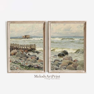 Beach Art Printable, Set of 2, Digital Prints, Prints Set, Coastal Wall Art, Beach Wall Art, Set of 2 Prints, Coastal Prints, Prints Set 2