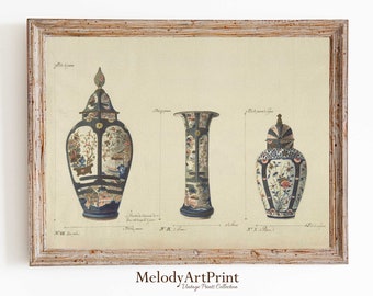 Chinoiserie Vase Prints, Chinoiserie Art Print, Chinoiserie Jar Print, Chinoiserie  Printable Wall Art, Vintage Prints, Digital Download