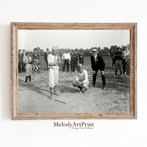 Vintage Baseball Photography, Retro Sports Printable, Baseball Wall Art for Man Cave, Classic Sports Poster, Digital Download Art