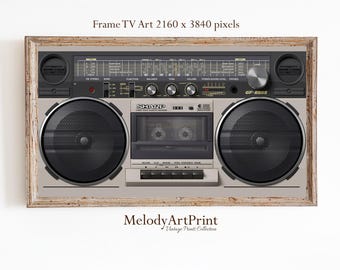Art Boombox Photo rétro pour téléviseur avec cadre Samsung (téléchargement numérique)
