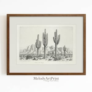 Wüste in Arizona, Western Poster, Western Wandbild, Wüstenlandschaft Poster, druckbare Kunst, Natur Poster, digitaler Download