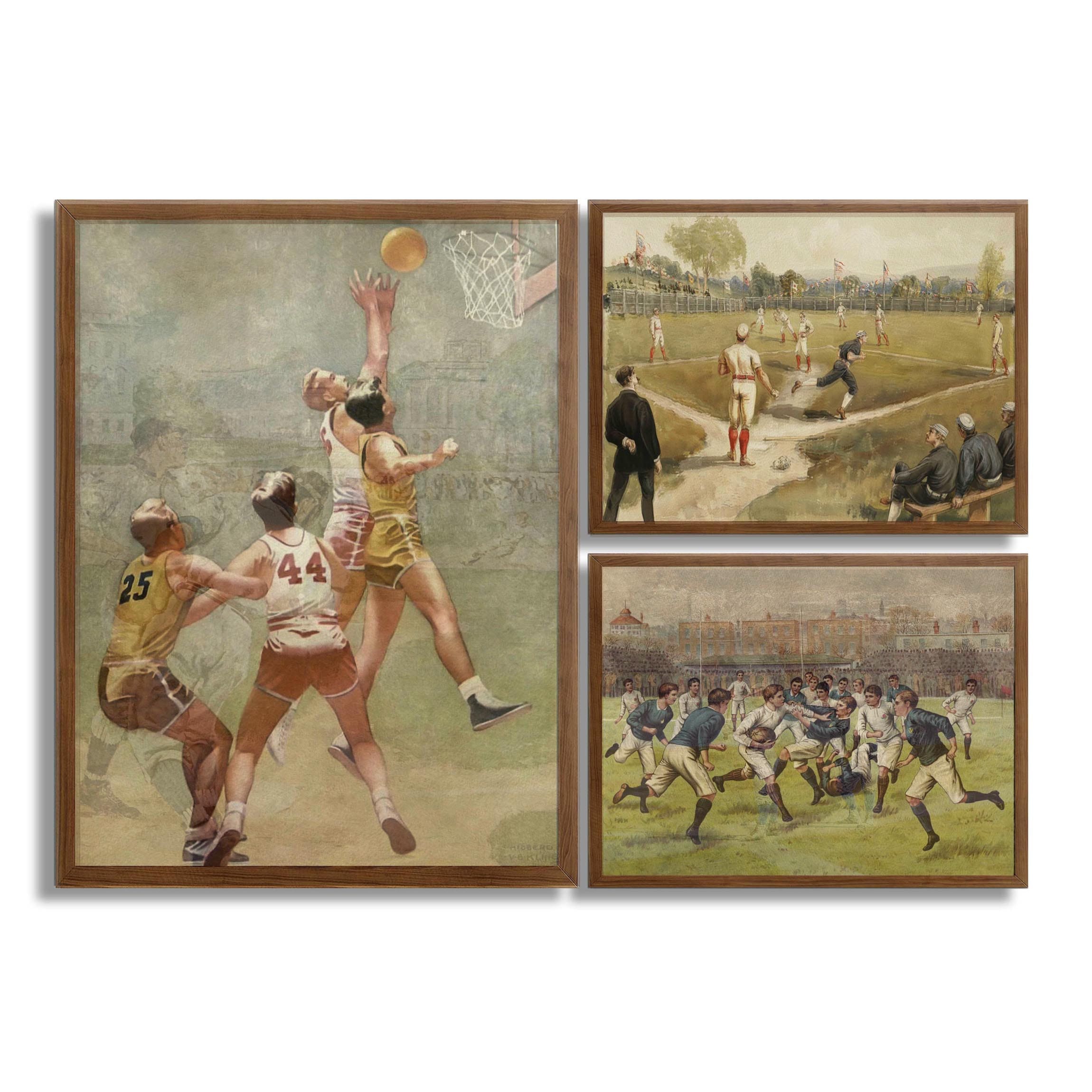 Gallery Wall Art Set of 3 Sports Posters Prints Football Etsy