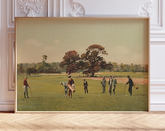 Vintage Golf Platz Gemälde: Druckbare Landschaft Kunst (Digitaler Download)