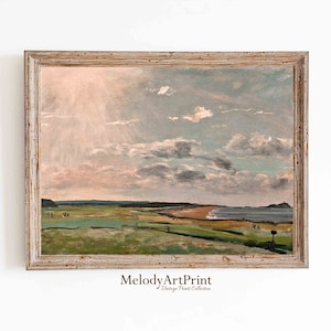 Golf Art Landscape Painting Fathers Day Gift Idea | Vintage Golf Gifts for Men Downloadable Prints | Fine Art Print Oil Painting