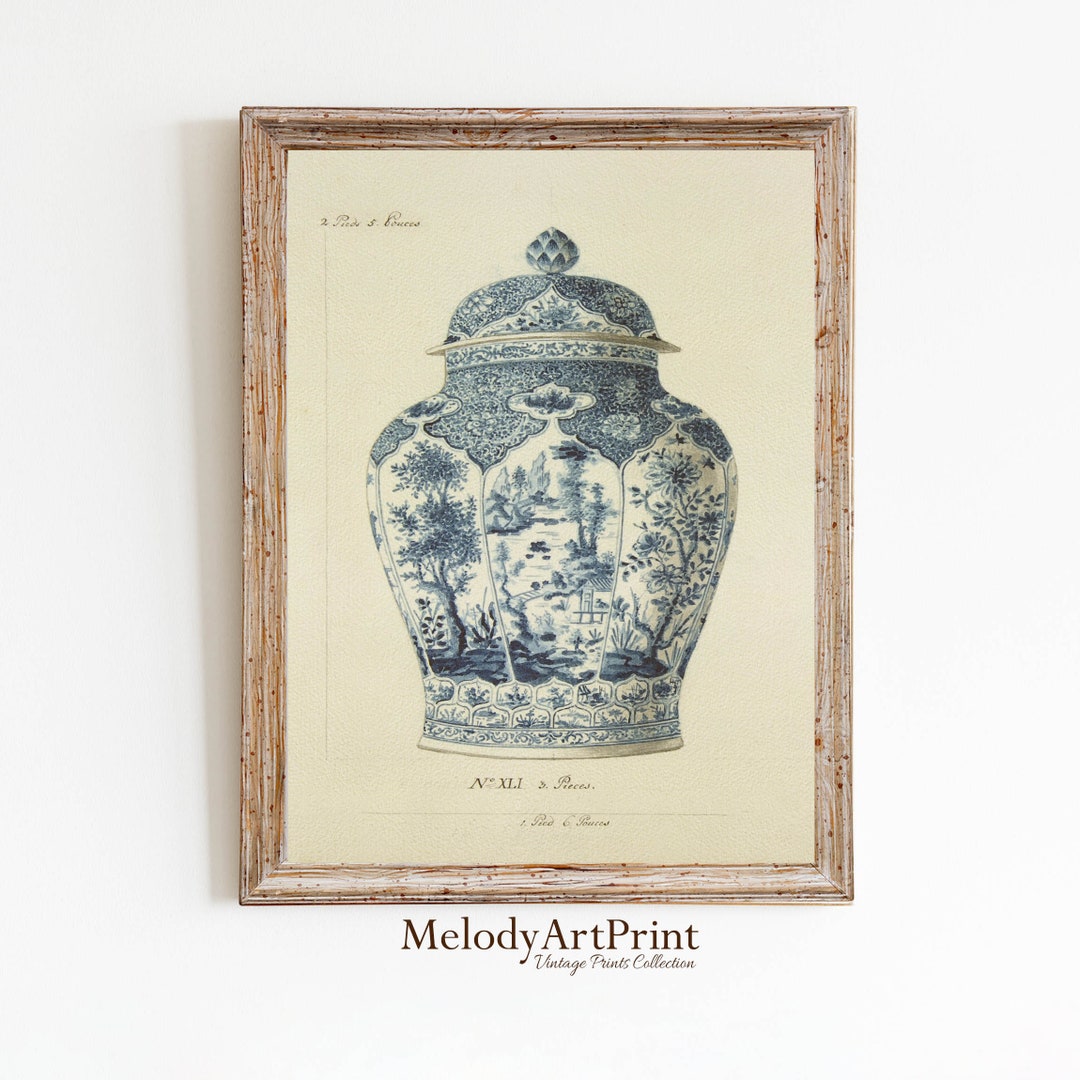 Chinoiserie-Pinnwand-Bordüren, Blau-weiß | 30 M Rolle, 7,5 Cm Breit – Vintage-Blumenmuster Für Tafeln & Wände
