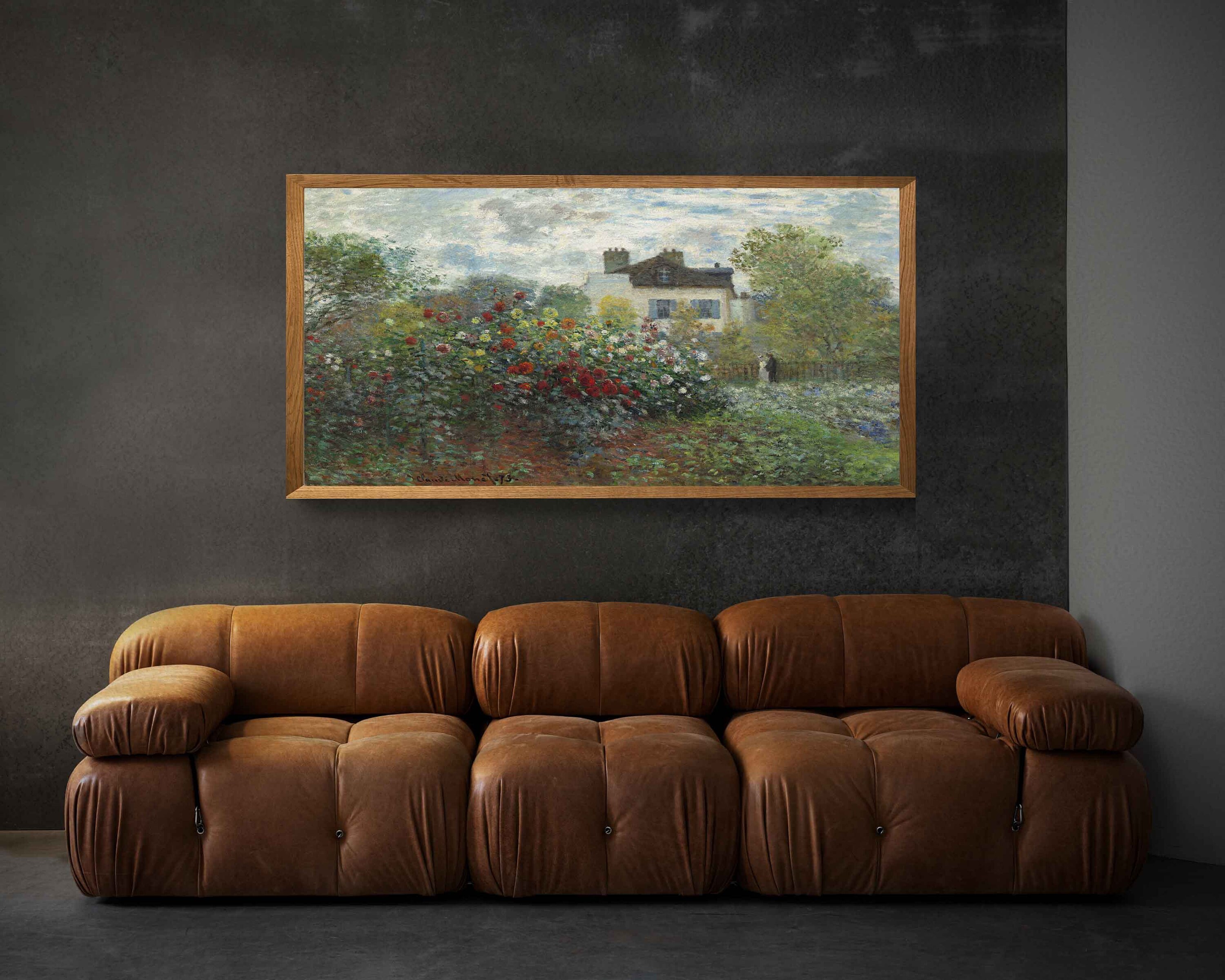 Cottagecore Long Wall Art Decor, Panoramic Printable Cottage Rose