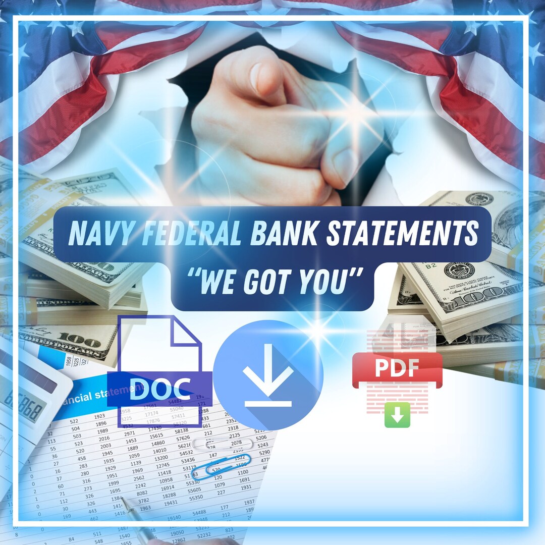 Navy Federal Bank Statement Perfect, Effortless, Accurate Document