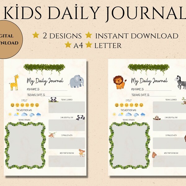 Daily Journal Printable - Etsy