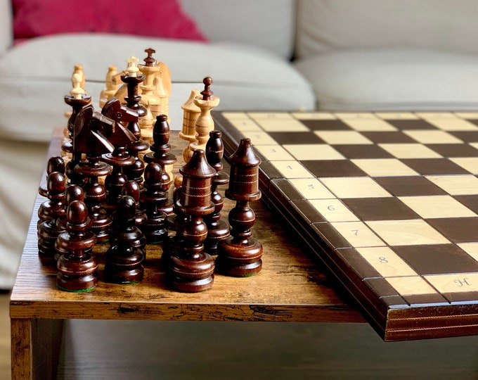 Luxury Chess Set, Regal Chess Set, Walnut-beechwood Chess Board ...