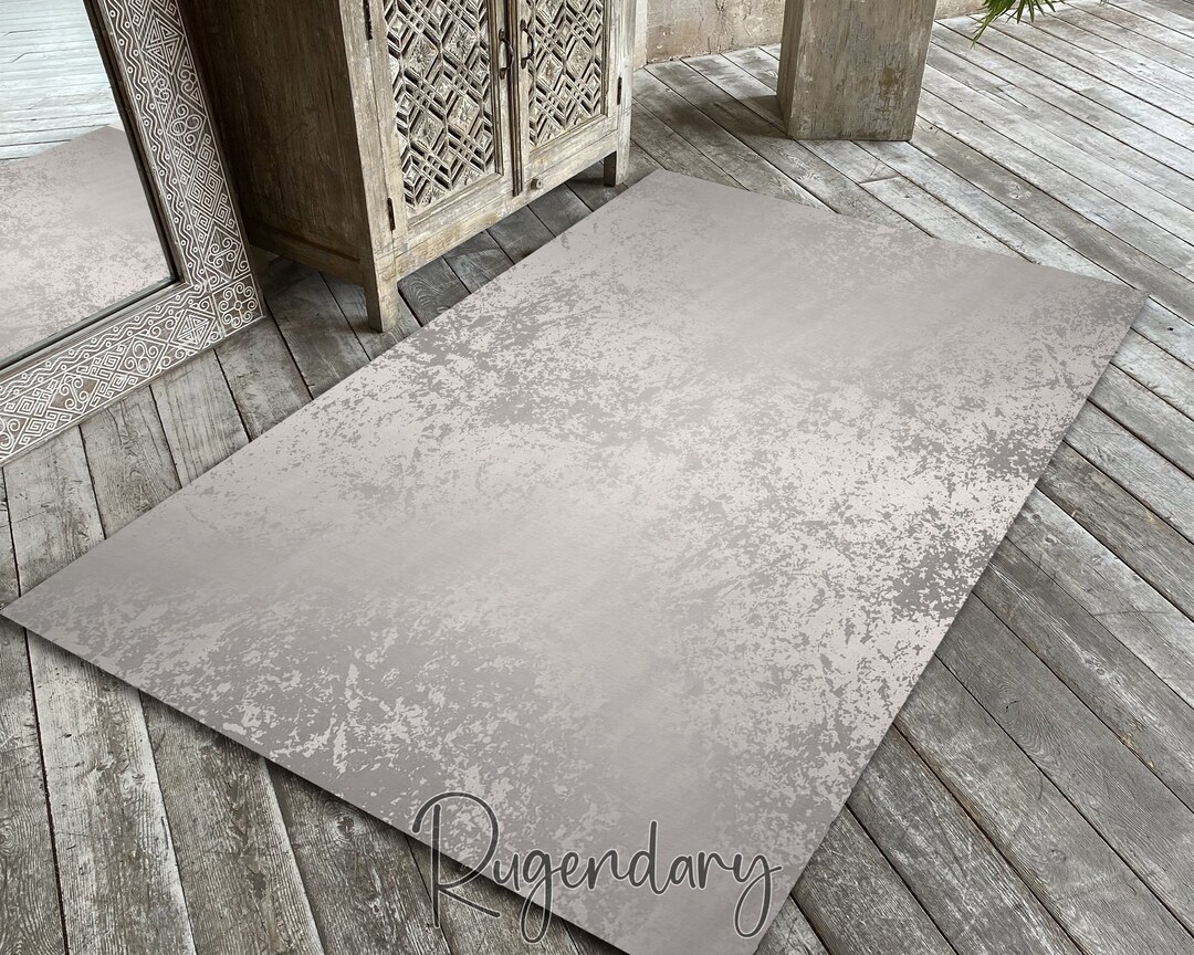 Modern Silver Rug Silver and White Modern Rug, Luxury Carpet, Living Room Mat, Bohemian ...