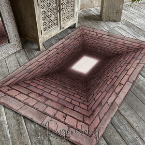 Dywan iluzyjny 3D Vortex: nowoczesny wystrój salonu i biura