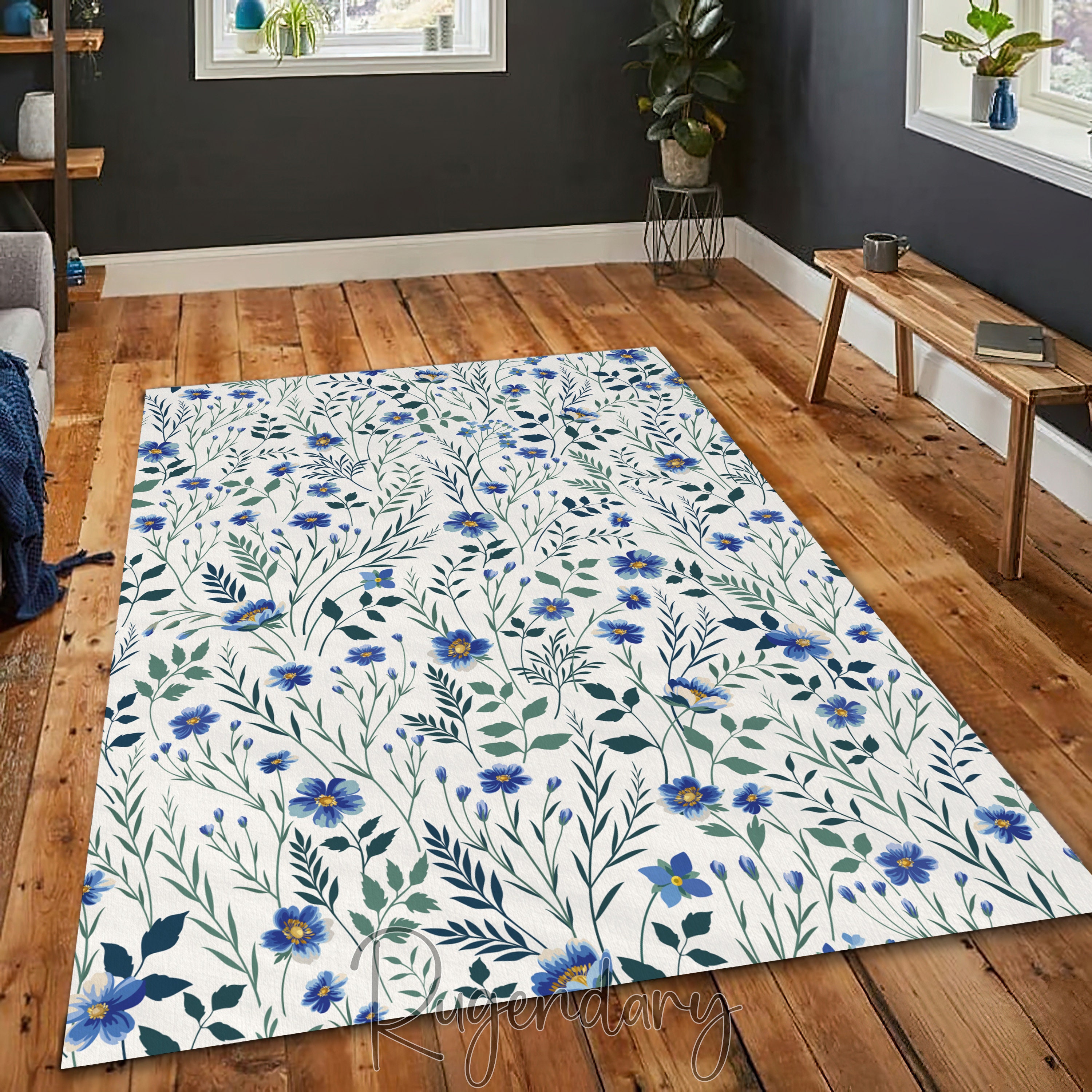 Discover Fleur Des Prés Bleue Tapis