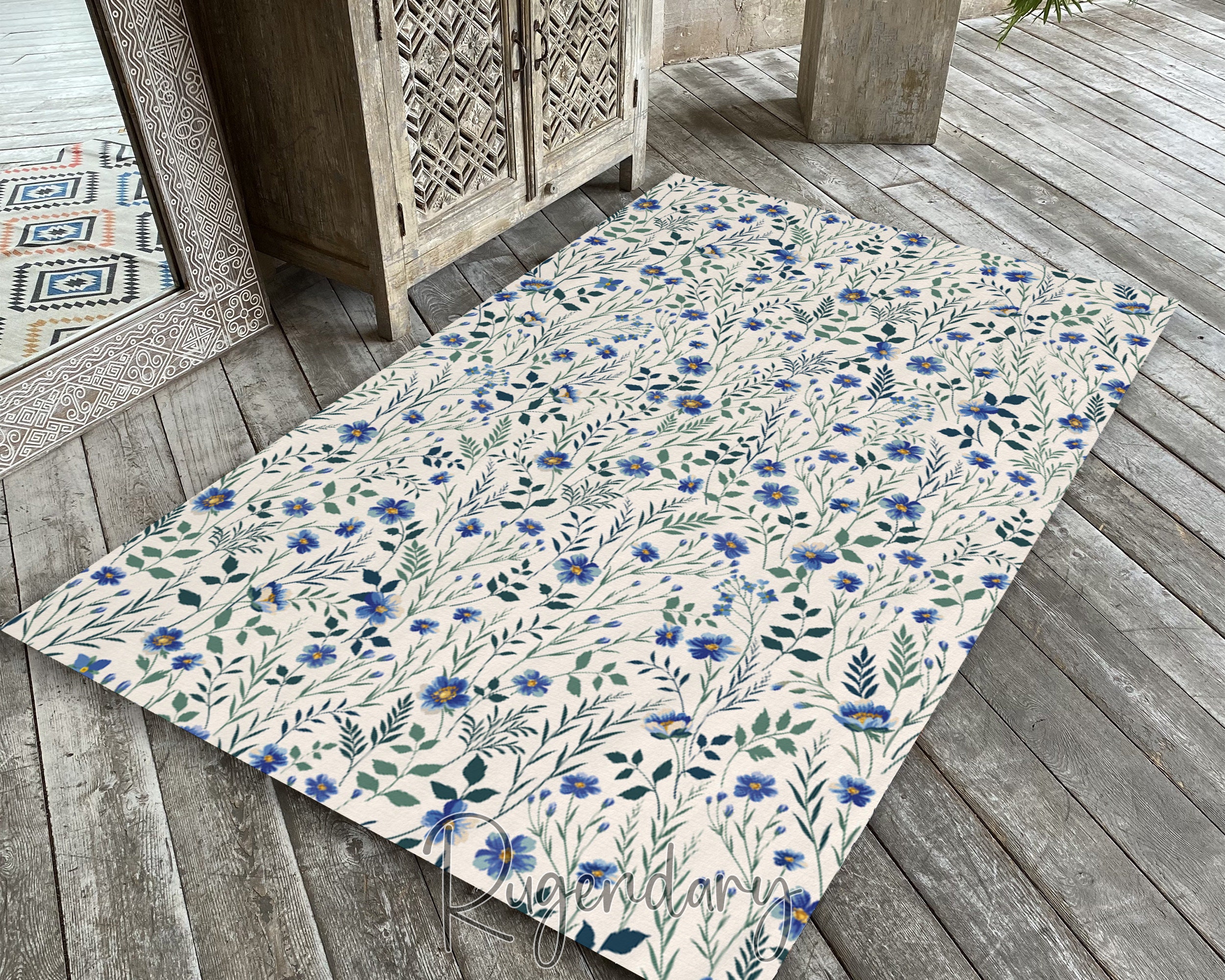 Discover Fleur Des Prés Bleue Tapis