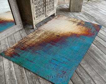 Boho Style Area Rug: Retro Modern Decor
