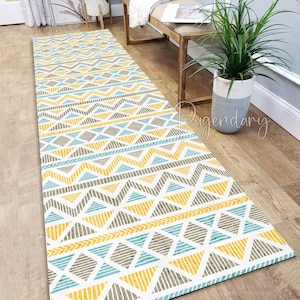 Boho köksmatta: Etnisk tribal hallmatta, halkfri