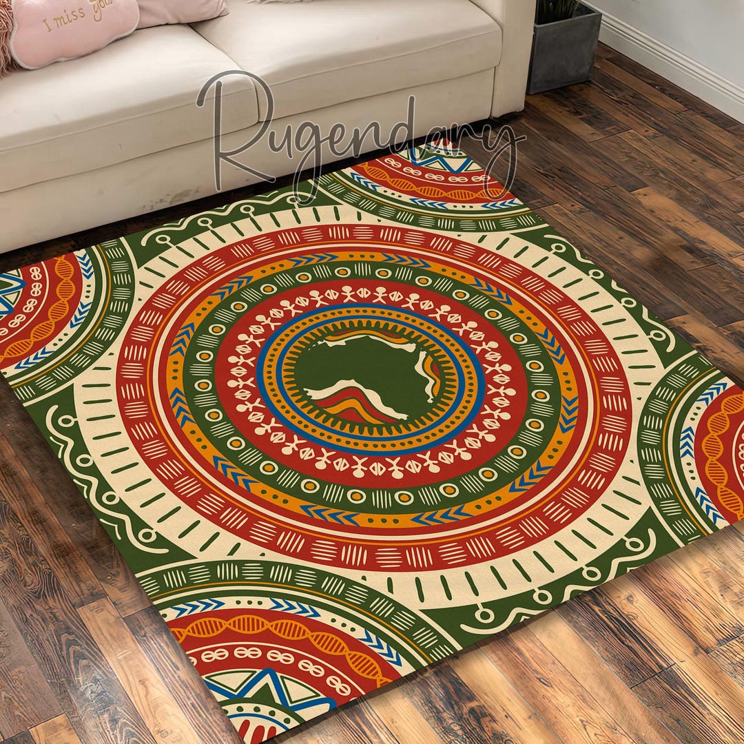 Aztec 3d Rug Colorful Aztec Motif Rug, Tribal Art Carpet, Ethnic Decor, Living Room ...