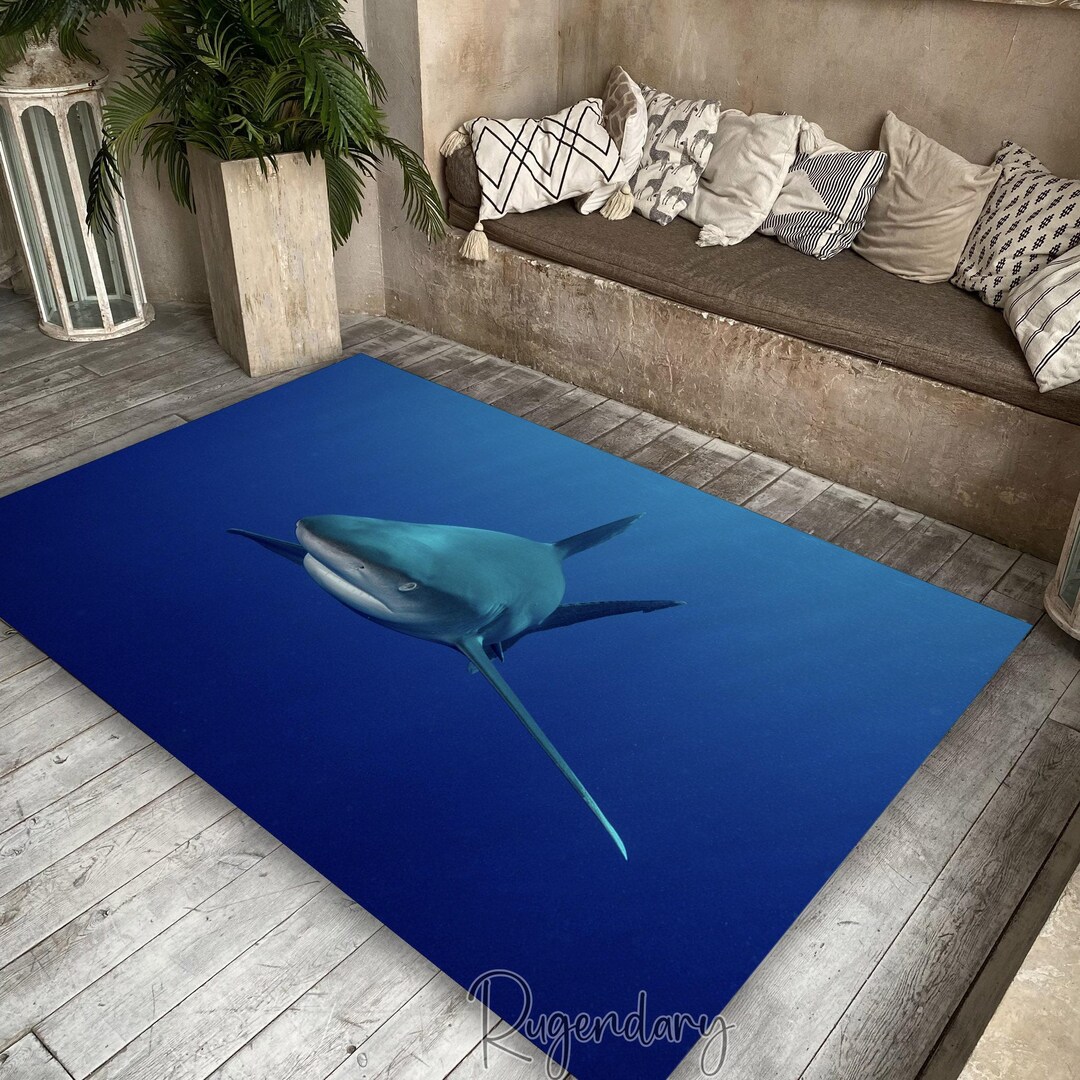3D Shark Rug: Sea Marine Decor, Ocean Carpet - Etsy
