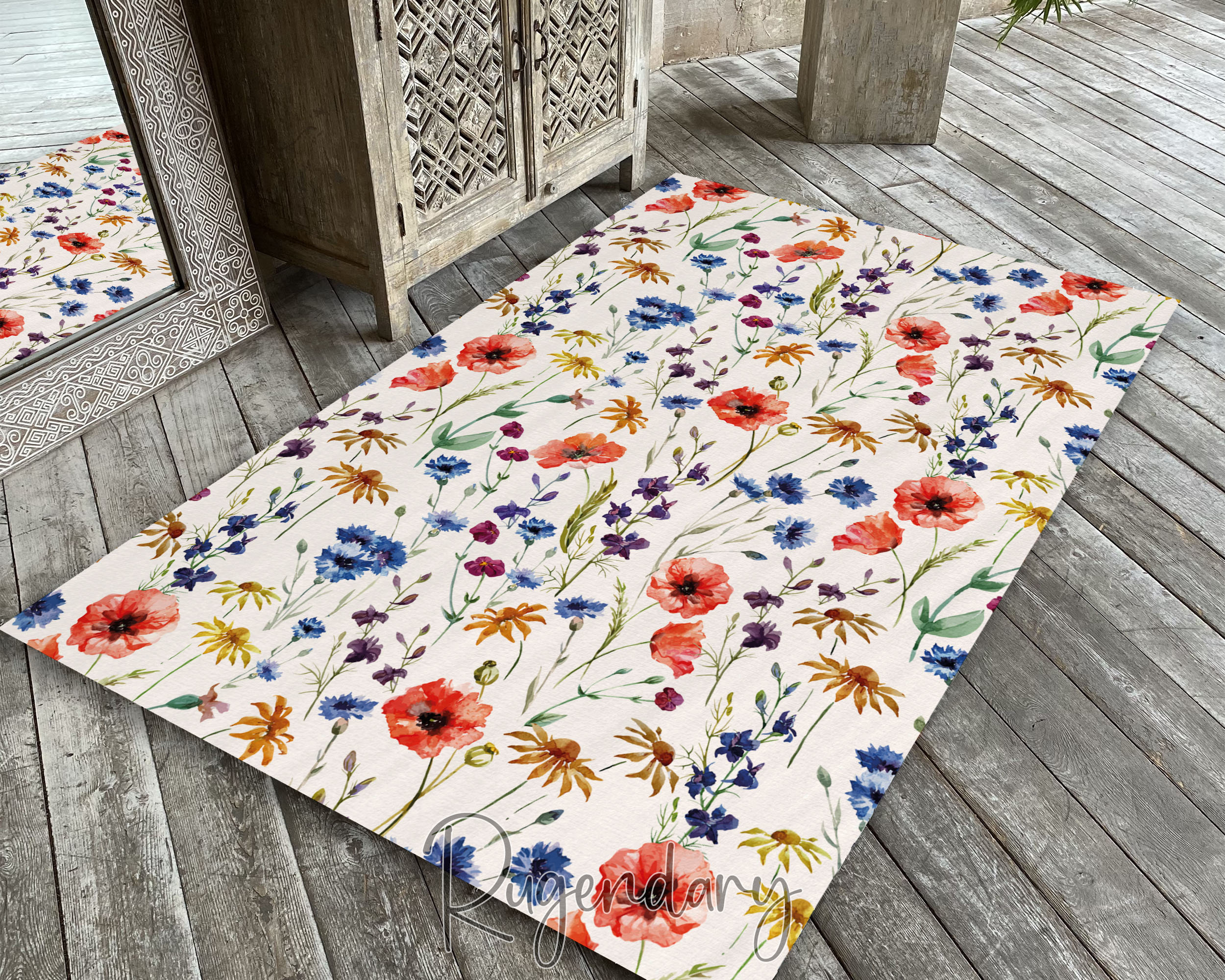 Artnice Kitchen Floor Mats 2 Piece,Floral Anti Fatigue Kitchen Rugs,Cu –  Discounted-Rugs