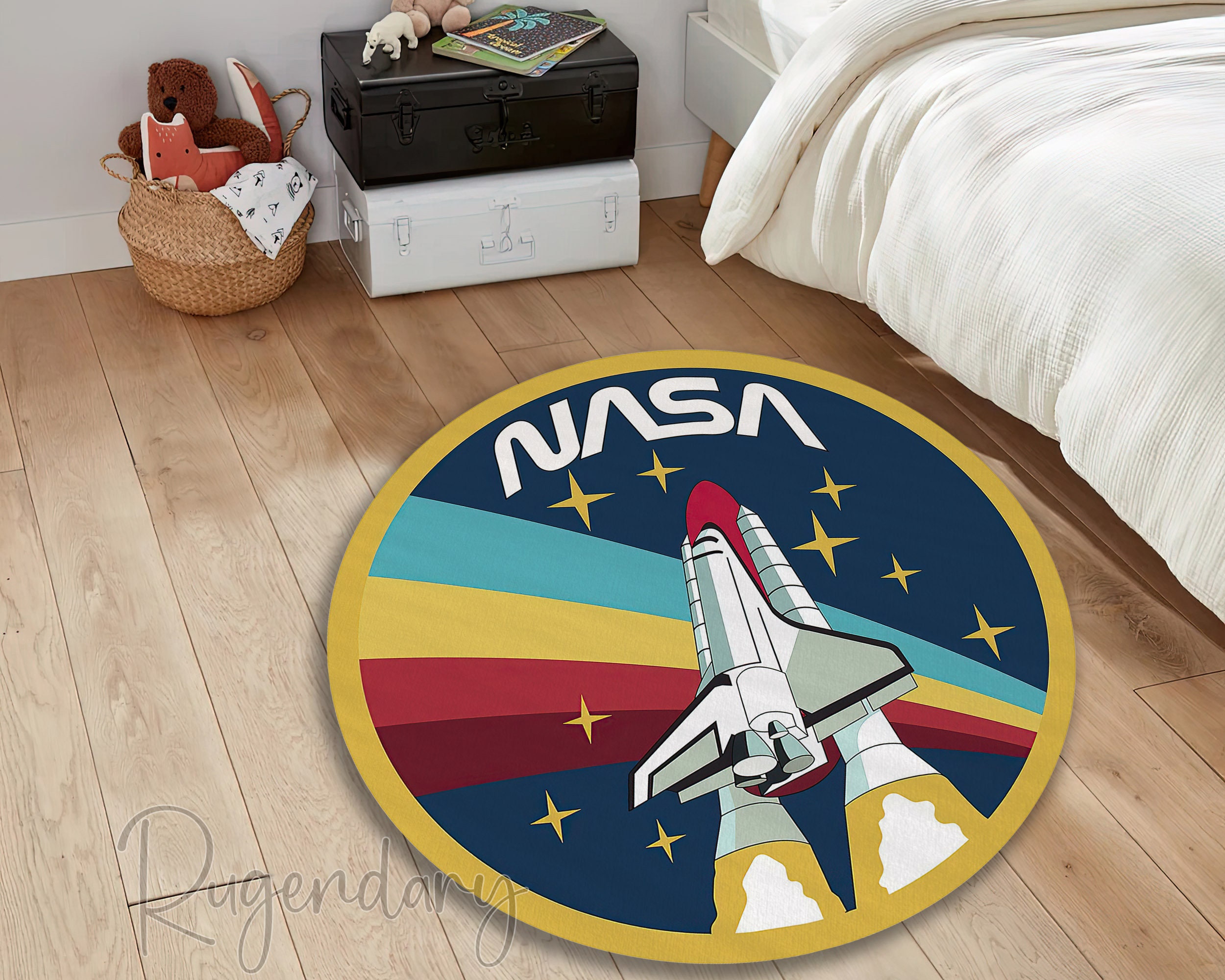 Nasa Rug Round NASA Spaceship Rug Cartoon Spacecraft Carpet Round Soft Area - Etsy