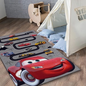 Voertuigautotapijt, speelkamertapijt, autoroutekaarttapijt, op maat gemaakt kinderkamertapijt, peutermat, kinderkamer zacht tapijt, speelmat