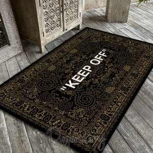 Keep Off Rug, Aesthetic Graphic Rug, Keep Off Carpet, Modern Runner Rug, Nonslip Soft Rug for Living Room, Bedroom, Gift for Him