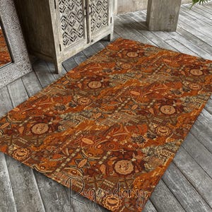 Hawaiian Patchwork Rug: Non-Slip Boho Area Carpet