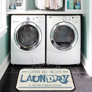 Retro Style Laundry Rug: Thick, Soft, and Nonslip