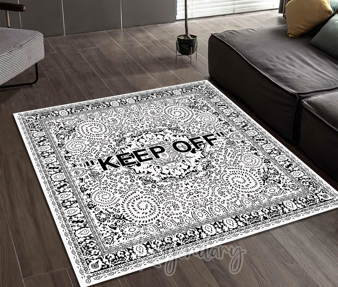 White Keep off Rug Square Keep off Carpet Cool Sneaker Room Etsy