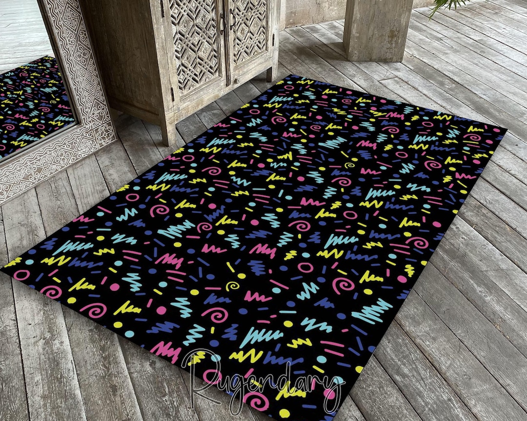 90s Arcade Rug: Nostalgic Gaming Room Decor - Etsy