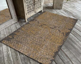 Bohemian Area Rug, Scandinavia Carpet, Boho Style Home Decor, Living Room Rug, Modern Mat