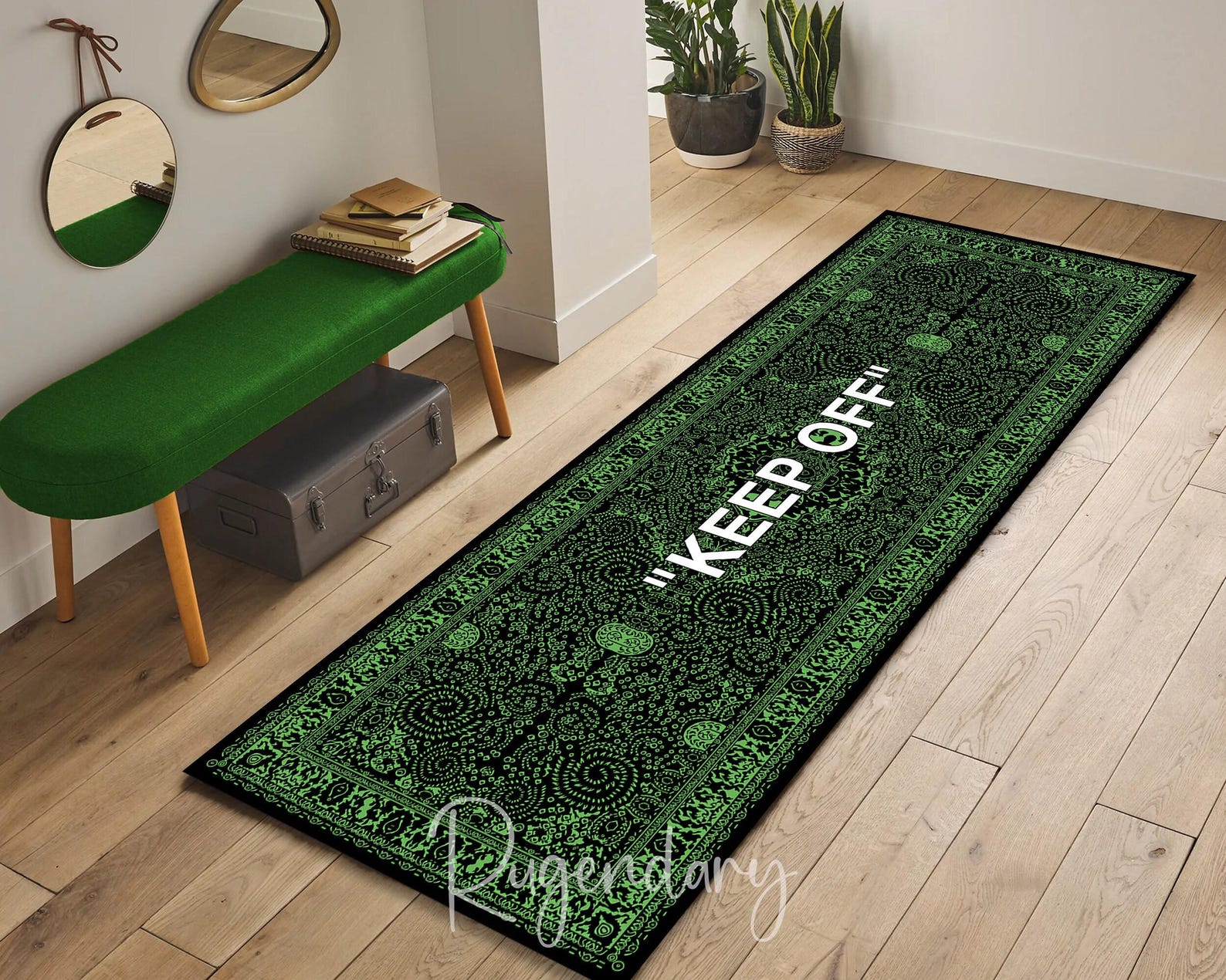 Keep Off Rug Turf KEEP OFF Rug, Cool Runner Rug for Men Bedroom, Keep off Carpet, Green ...