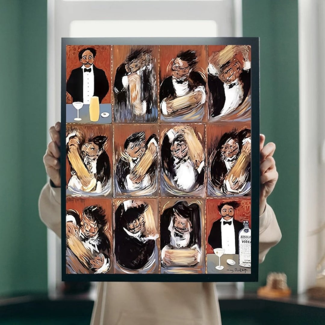 Buffet Guy the Making of Perfect Martini Art Print Abstract Poster, No ...