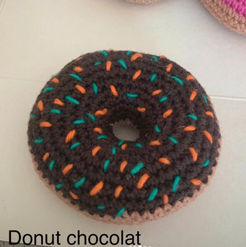 Pastry 6 Donuts crocheted dinette image 4