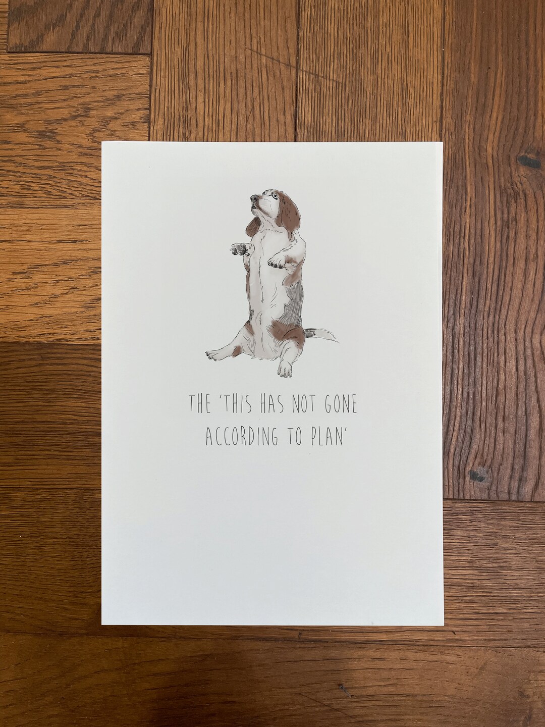 This Has Not Gone According to Plain Basset Hound dog Yoga Illustration