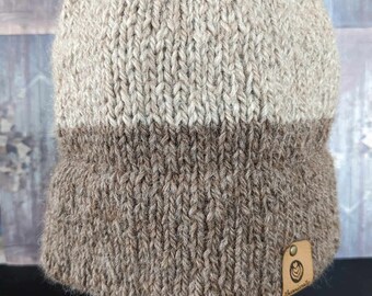 Beanie Handknitted - Alpaca 100% Australian (size L)