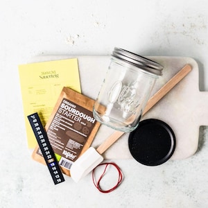 Starter for sourdough bread, complete kit, healthy food, homemade bread
