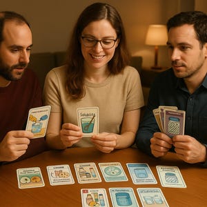 FRENCH version, Kitchen Science–Themed 7 Families Card Game, perfect for family time, Montessori education, sciences lesson