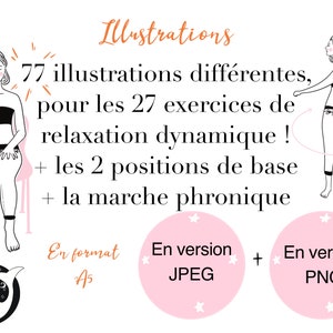 Pack illustrations et fiches pratiques illustrées et détaillées dexercices de relaxation dynamique sophrologie image 6