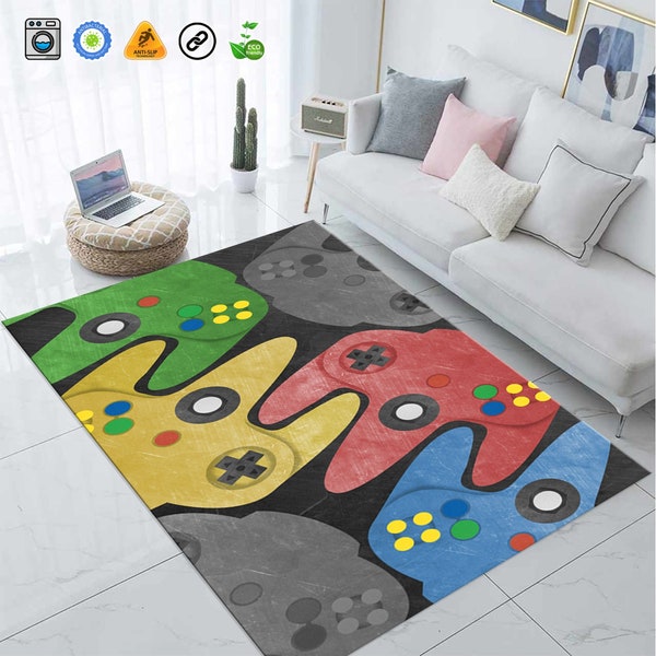 Gaming Room Rug, Wallpaper Flare Rug,  E-Sport Rug, Gamer Rug, Gaming Teppich, Shining Rug, Gift For Gamers, Boys Girls Room Rug, Arcade Rug