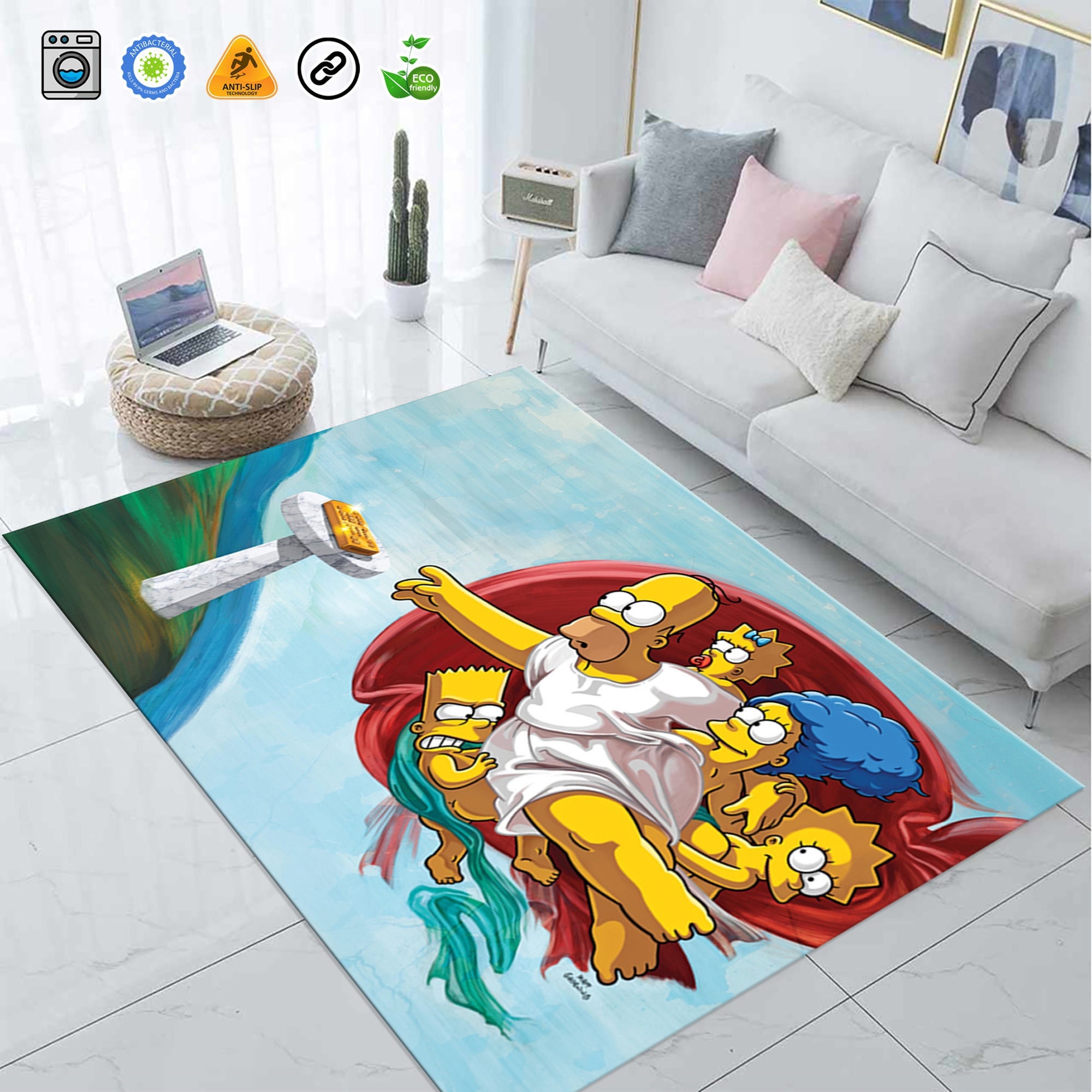 Discover Simpsons Rug, Artwork Themed Rug,Custom Rug,Popular TV Rug,Simpsons Series Rug,Adult Rug, Homer Rug, Birthday Gift